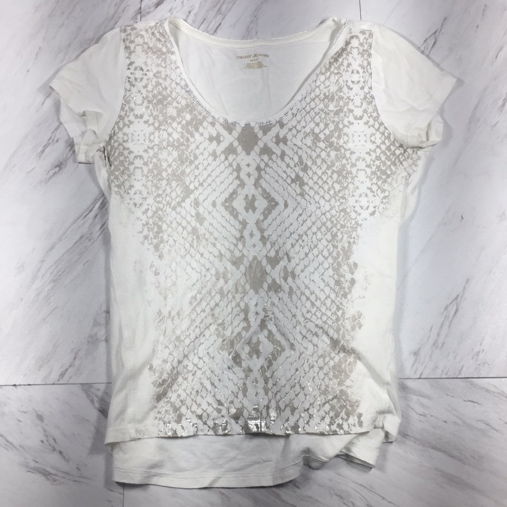 ⭐️ S DKNY JEANS SNAKESKIN PRINT TOP